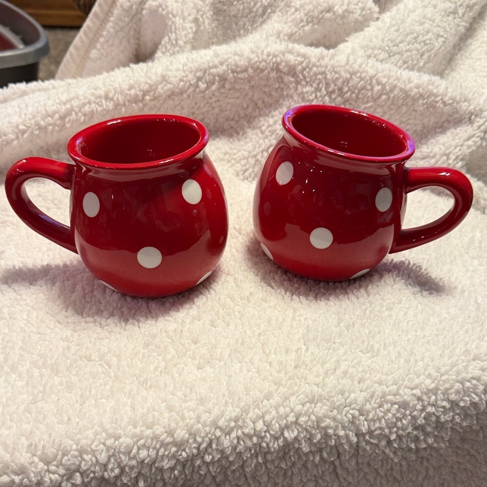 Red Polka Dot Mugs